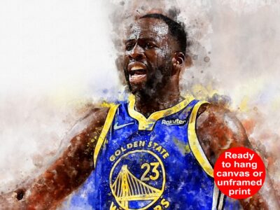 Draymond Green watercolor, Golden State Warriors wall art, Warriors NBA Championship winner Canvas, Draymond Green Warriors art wall