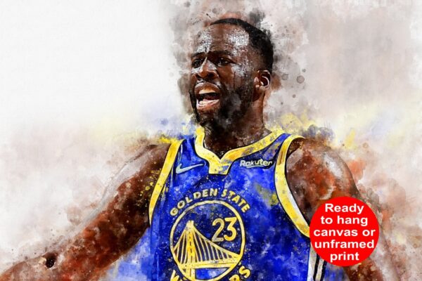 Draymond Green watercolor, Golden State Warriors wall art, Warriors NBA Championship winner Canvas, Draymond Green Warriors art wall