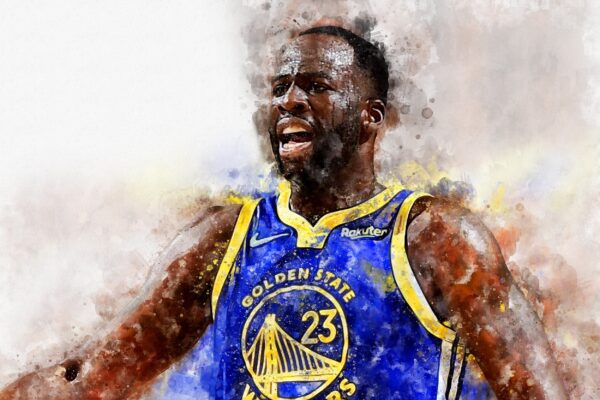 Draymond Green watercolor, Golden State Warriors wall art, Warriors NBA Championship winner Canvas, Draymond Green Warriors art wall - Image 3