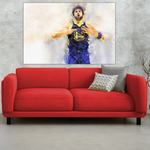 Clay Thompson watercolor, Golden State Warriors wall art, Warriors NBA Championship  winner Canvas, Clay Thompson Golden State art wall - Image 2
