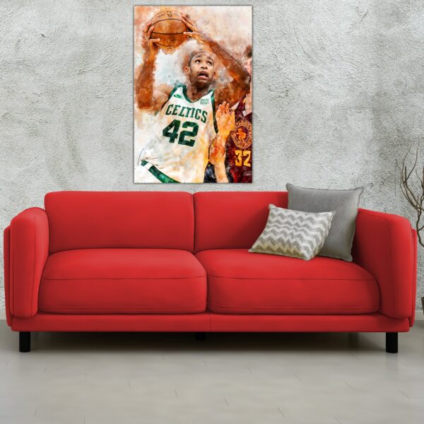 Al Horford watercolor, Boston Celtics wall art, Boston Celtics NBA Championship winner Canvas, Al Horford Boston Celtics art wall - Image 2