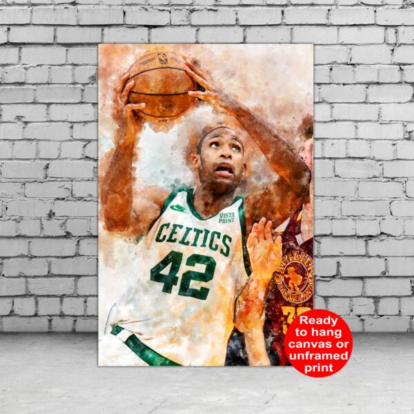 Al Horford watercolor, Boston Celtics wall art, Boston Celtics NBA Championship winner Canvas, Al Horford Boston Celtics art wall
