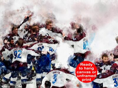 Colorado Avalanche Stanley Cup watercolor, Colorado Avalanche wall art, Stanley Cup Poster Canvas watercolor, Colorado Stanley Cup art wall