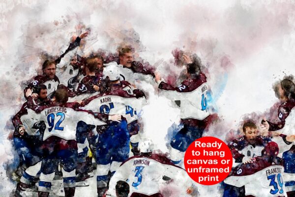 Colorado Avalanche Stanley Cup watercolor, Colorado Avalanche wall art, Stanley Cup Poster Canvas watercolor, Colorado Stanley Cup art wall
