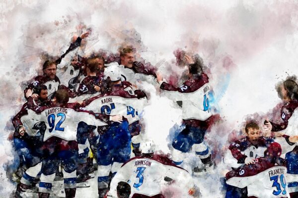 Colorado Avalanche Stanley Cup watercolor, Colorado Avalanche wall art, Stanley Cup Poster Canvas watercolor, Colorado Stanley Cup art wall - Image 3