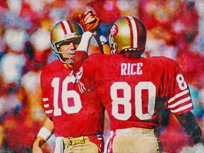 Joe Montana , Jerry Rice San Francisco 49ers wall art, Rice , Montana Canvas, Joe Montana GOAT San Francisco 49ers wall art,