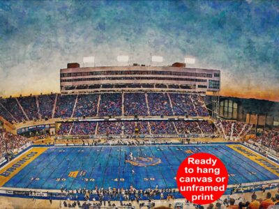 Boise State Broncos, Alberstons Stadium , Watercolor Digital Sketch Print Canvas Print, Broncos Football, Boise State University