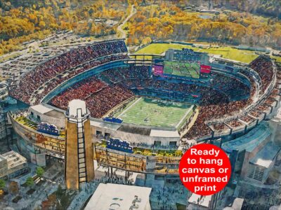 Canvas-Print of Gillette Stadium, Watercolor Digital Sketch Print Canvas Print,  Football, New England Patriots, Boston Massachusetts
