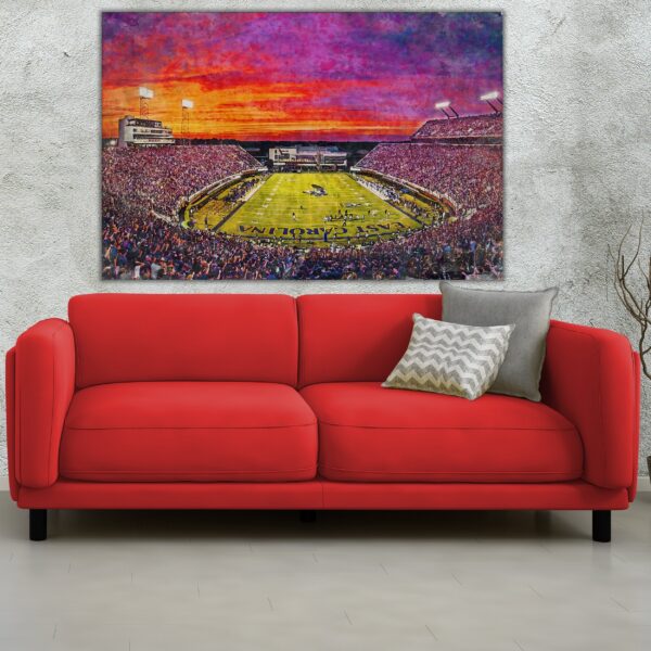 ECU Pirates, Dowdy-Ficklen Stadium , Watercolor Digital Sketch Print Canvas Print, East Carolina University, Greenville North Carolina - Image 2