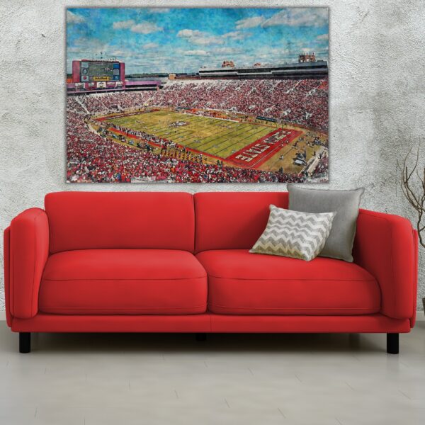 Florida State Seminoles, Doak S. Campbell  , Watercolor Digital Sketch Print Canvas Print, Florida State University , Tallahassee Florida - Image 2