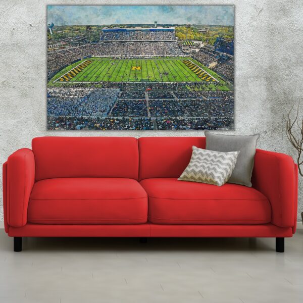 Navy Midshipmen , Navy-Marine Corps Memorial Stadium , Watercolor Digital Sketch Print Canvas Print , United States Naval Academy - Image 2