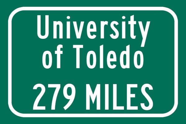The University of Toledo / Custom College Highway Distance Sign / The University of Toledo Rockets / Toledo Ohio / - Image 2