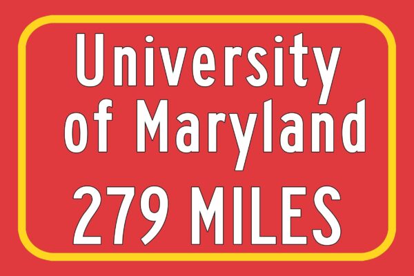 University of Maryland Terrapins Sign/ Custom College Highway Distance sign /University of Maryland Terrapins College Park Maryland - Image 2