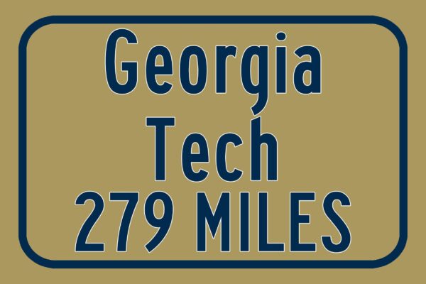 Georgia Tech Custom College Highway Distance Sign / Georgia Tech Yellow Jackets / Atlanta / Georgia Atlanta Georgia decor - Image 3