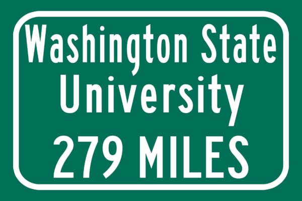 Washington State University / Custom College Highway Distance Sign / Washington State Cougars / Pullman Washington / - Image 2
