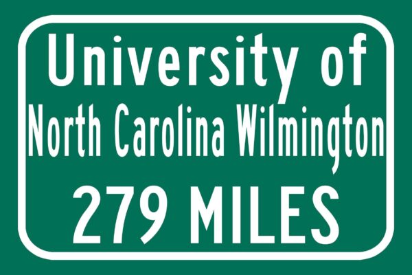 UNC Wilmington / Custom College Highway Distance Sign /  UNC Wilmington /  UNC Seahawks / Wilmington North Carolina - Image 2