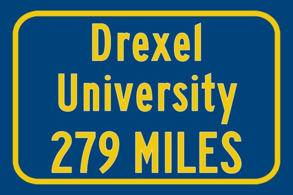 Drexel University / Custom College Highway Distance Sign / Drexel Dragons / Philadelphia , Pennsylvania/ - Image 3