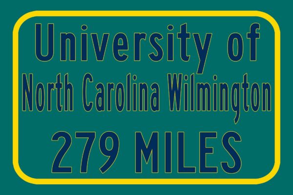 UNC Wilmington / Custom College Highway Distance Sign /  UNC Wilmington /  UNC Seahawks / Wilmington North Carolina - Image 3