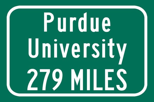 Purdue University Boilermakers Custom College Highway Distance sign / Purdue University Boilermaker Highway sign - Image 3