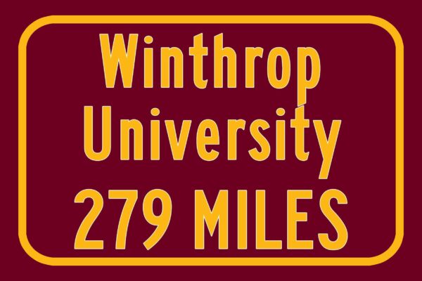 Winthrop University / Custom College Highway Distance Sign/Winthrop University / Winthrop University Eagles/ - Image 3