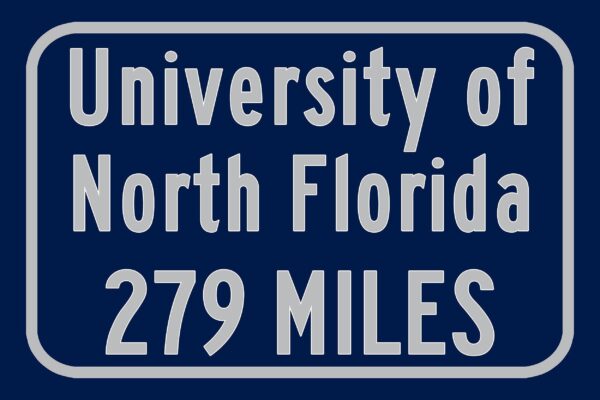 University of North Florida / Custom College Highway Distance Sign /University of North Florida / North Florida Ospreys / Jacksonville FL - Image 3
