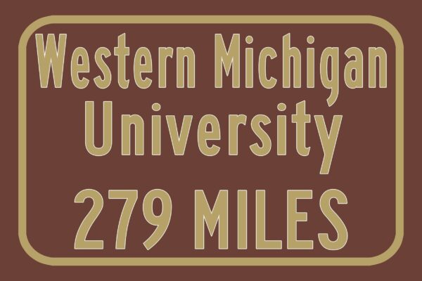 Western Michigan University / Custom College Highway Distance Sign / Western Michigan Broncos / Kalamazoo Michigan - Image 3