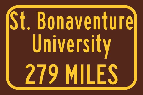St. Bonaventure University / Custom College Highway Distance Sign / St. Bonaventure University /St. Bonaventure Bonnies/ St. Bonaventure NY/ - Image 2