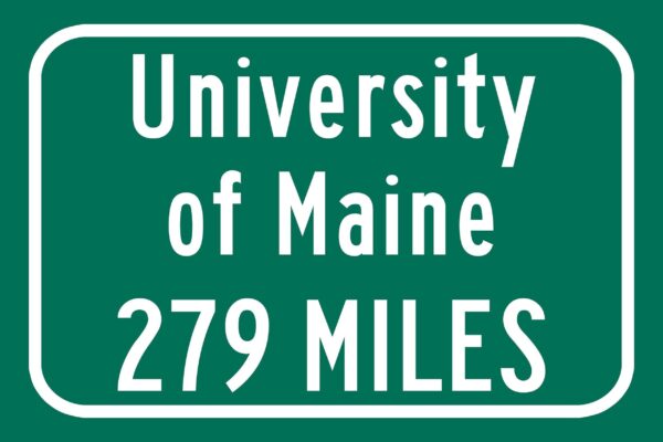 The University of Maine  / Custom College Highway Distance Sign /The University of Maine  / Maine Black Bears / Orono Maine - Image 2
