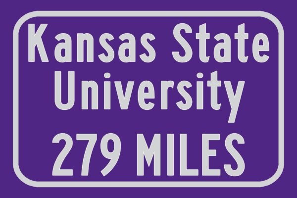 Kansas State University / Custom College Highway Distance Sign / Kansas State University / Kansas State Wildcats - Image 3
