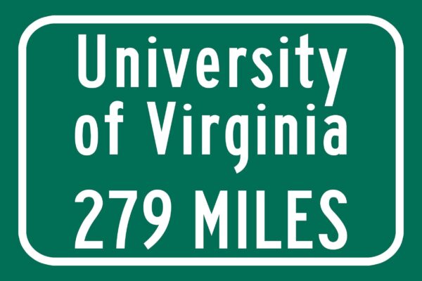 University of Virginia Custom College Highway Distance Sign /Virginia Cavaliers / Charlottesville / UVA Charlottesville/ Virginia wall art - Image 3