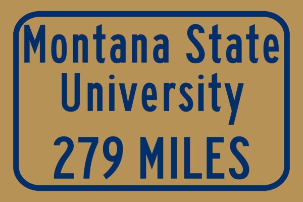 Montana State University / Custom College Highway Distance Sign /Montana State University / Montana State University Bengals / Bozeman MO - Image 3