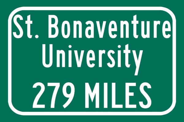 St. Bonaventure University / Custom College Highway Distance Sign / St. Bonaventure University /St. Bonaventure Bonnies/ St. Bonaventure NY/ - Image 3
