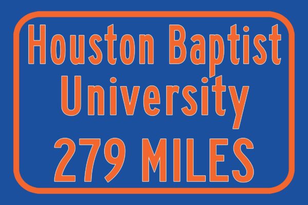 Houston Baptist University / Custom College Highway Distance Sign / Houston Baptist Huskeis / Houston Texas - Image 3