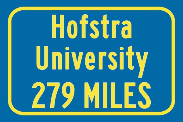 Hofstra University / Custom College Highway Distance Sign / Hofstra Pride / Hempstead New York / - Image 3
