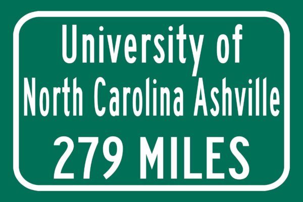 UNC Asheville / Custom College Highway Distance Sign /  UNC Asheville /  unc Asheville bulldogs / ashville NC - Image 2