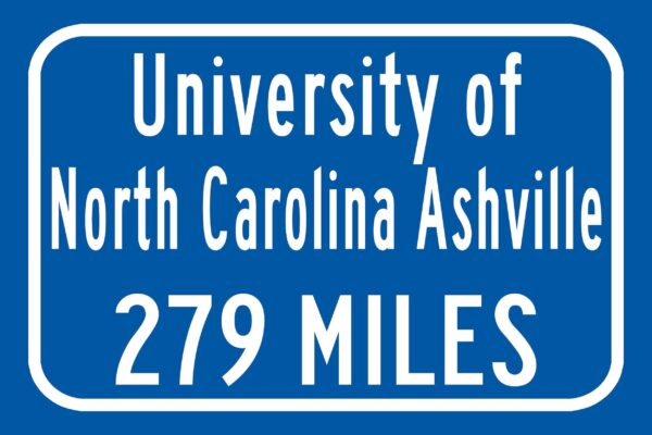 UNC Asheville / Custom College Highway Distance Sign /  UNC Asheville /  unc Asheville bulldogs / ashville NC - Image 3