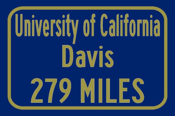 University of California Davis / Custom College Highway Distance Sign / UC Davis / UC Davis Aggies / - Image 3