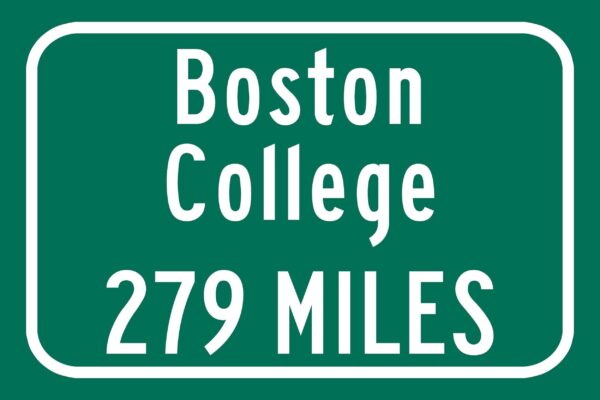 Boston College Custom College Highway Distance Sign /Boston College Eagles / Boston Sign/ Boston College Wall art/ Boston College Eagles - Image 2