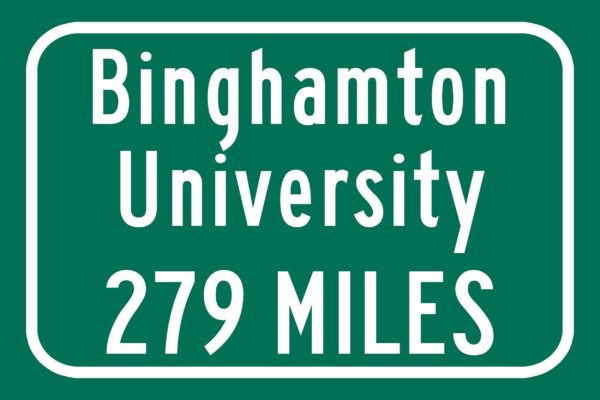 Binghamton University / Custom College Highway Distance Sign / Binghamton University / Binghamton Bearcats / Binghamton New York - Image 2