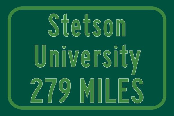 Stetson University / Custom College Highway Distance Sign /Stetson University /Stetson University Hatters / DeLand Florida/ - Image 3