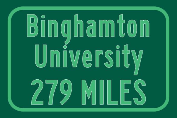 Binghamton University / Custom College Highway Distance Sign / Binghamton University / Binghamton Bearcats / Binghamton New York - Image 3