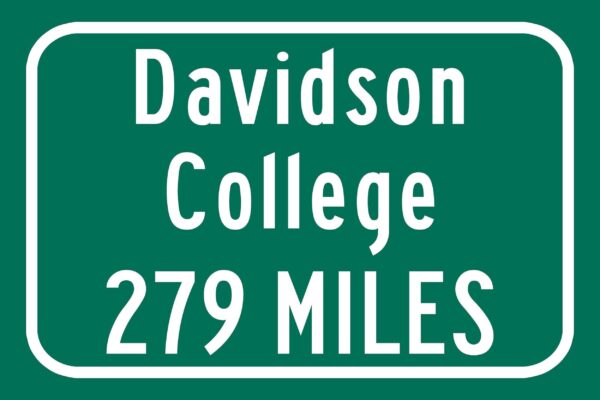 Davidson College / Custom College Highway Distance Sign / Davidson College / Davidson Wildcats / Davidson North Carolina - Image 2