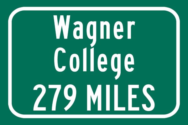 Wagner College / Custom College Highway Distance Sign / Wagner Seahawks / New york New york / - Image 2