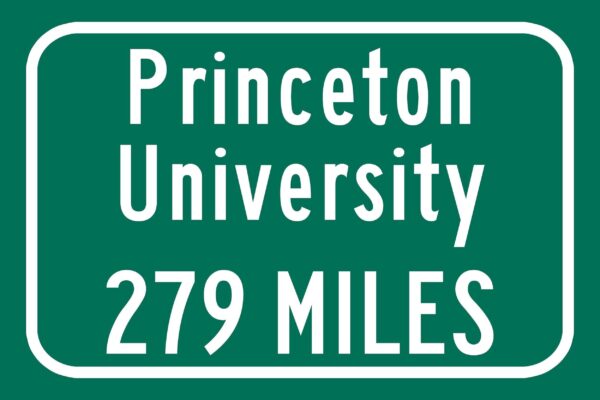 Princeton University  / Custom College Highway Distance Sign / Princeton Tigers / Princenton New Jersey / - Image 2