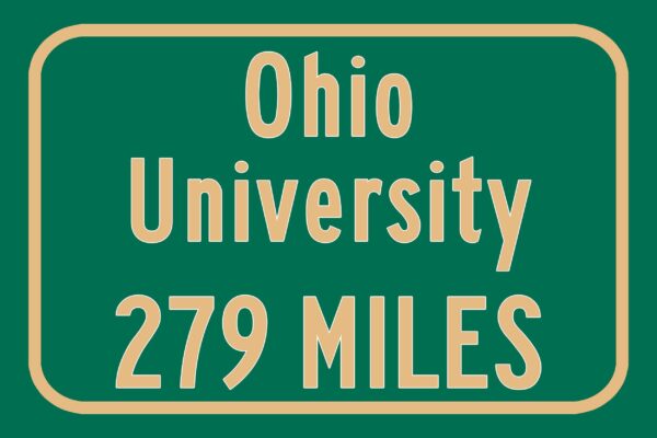 Ohio University / Custom College Highway Distance Sign / Athens Ohio / Ohio Bobcats / - Image 3