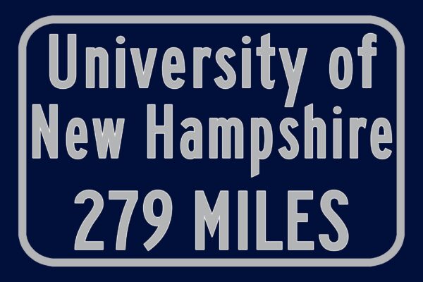 University of New Hampshire / Custom College Highway Distance Sign /University of New Hampshire/ NH Wildcats / Durham NH - Image 3