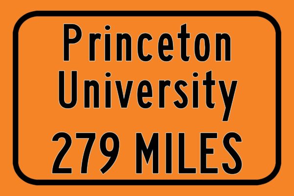 Princeton University  / Custom College Highway Distance Sign / Princeton Tigers / Princenton New Jersey / - Image 3