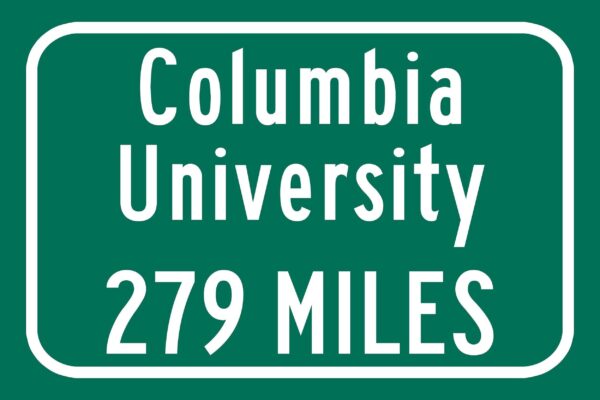 Columbia University / Custom College Highway Distance Sign /Columbia University /  New york New york / Columbia Lions - Image 2