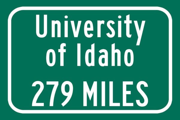 University of Idaho / Custom College Highway Distance Sign / University of Idaho / University of Idaho Vandals / Moscow Idaho - Image 2