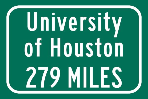 University of Houston / Custom College Highway Distance Sign /University of Houston / Houston Cougars/Houston Texas - Image 2
